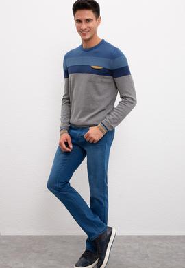 Erkek Mavi Denim Pantolon - 50216971003