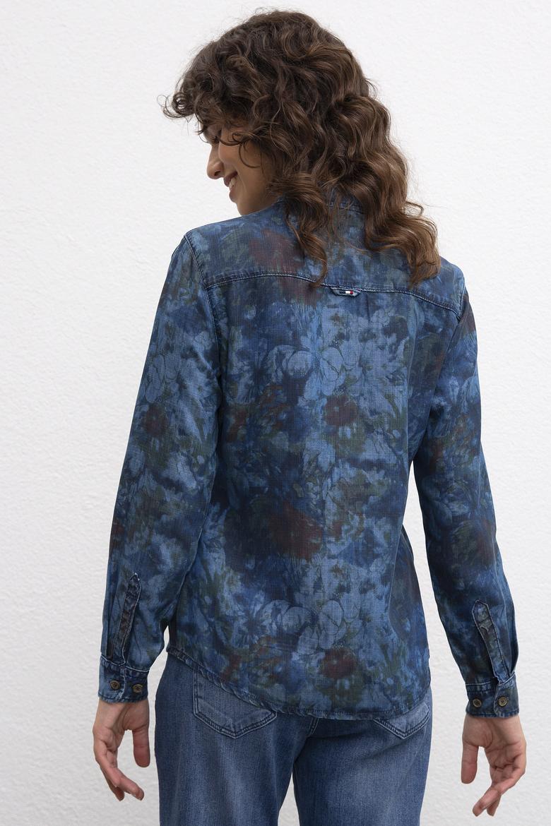 Kadın Mavi Gömlek - 50209552002