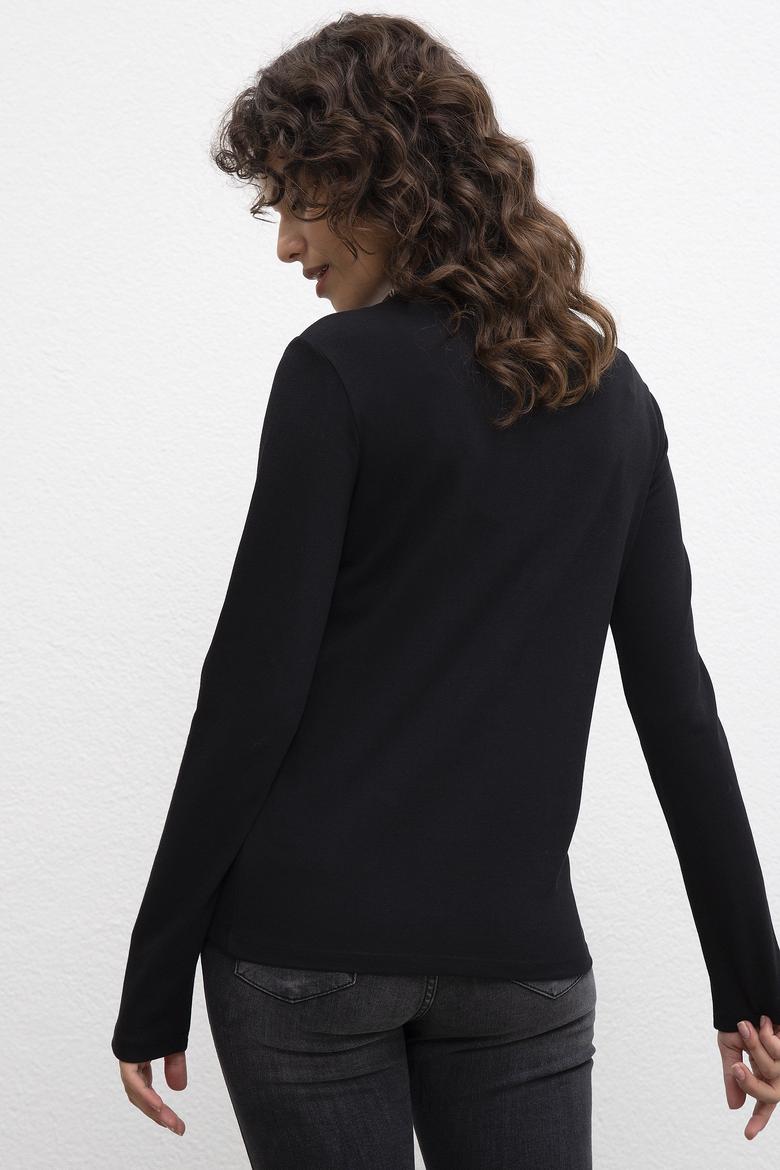 Kadın Siyah Sweatshirt - 50216087069