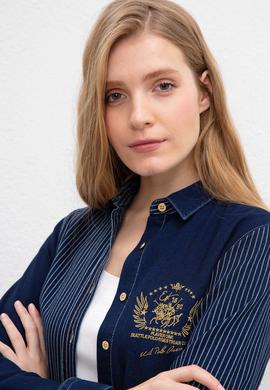 Kadın Mavi Gömlek - 50209556003