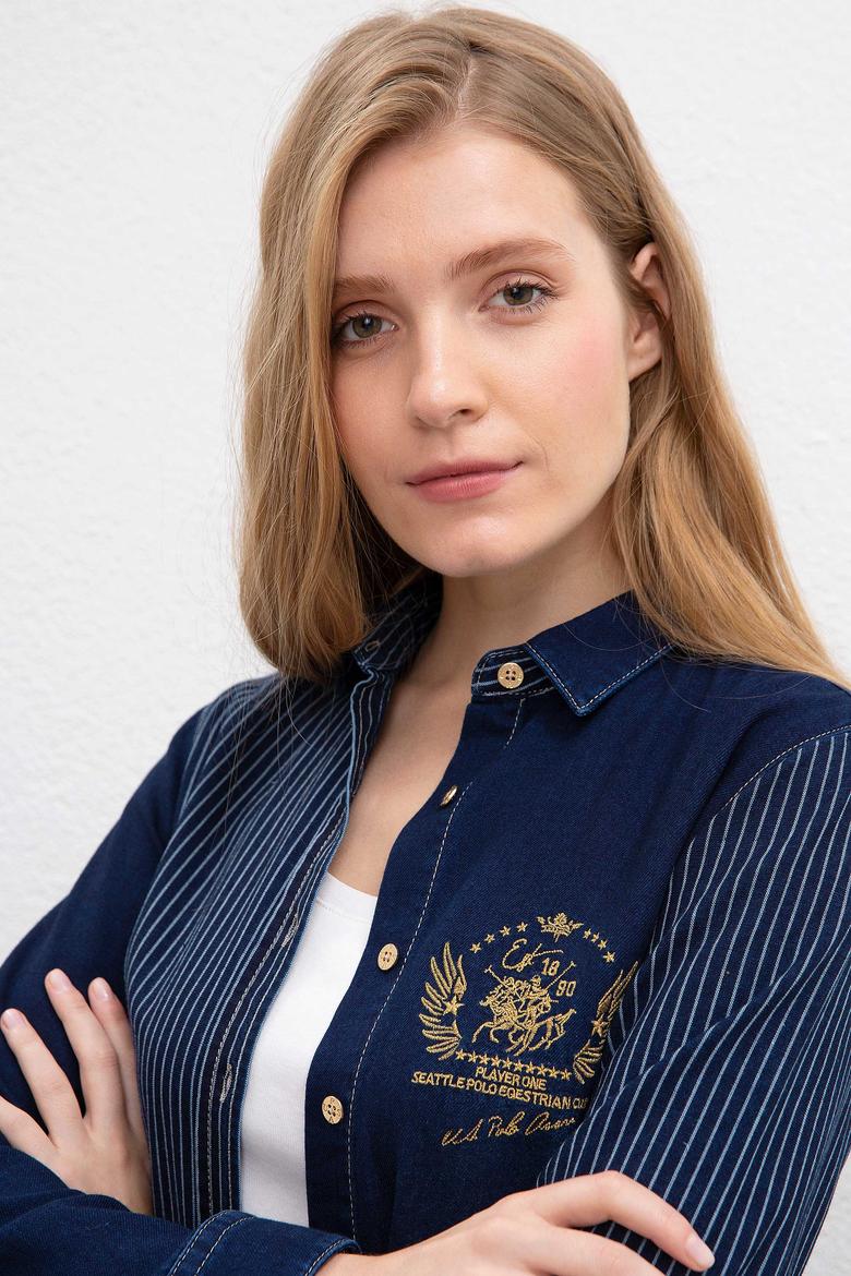 Kadın Mavi Gömlek - 50209556003