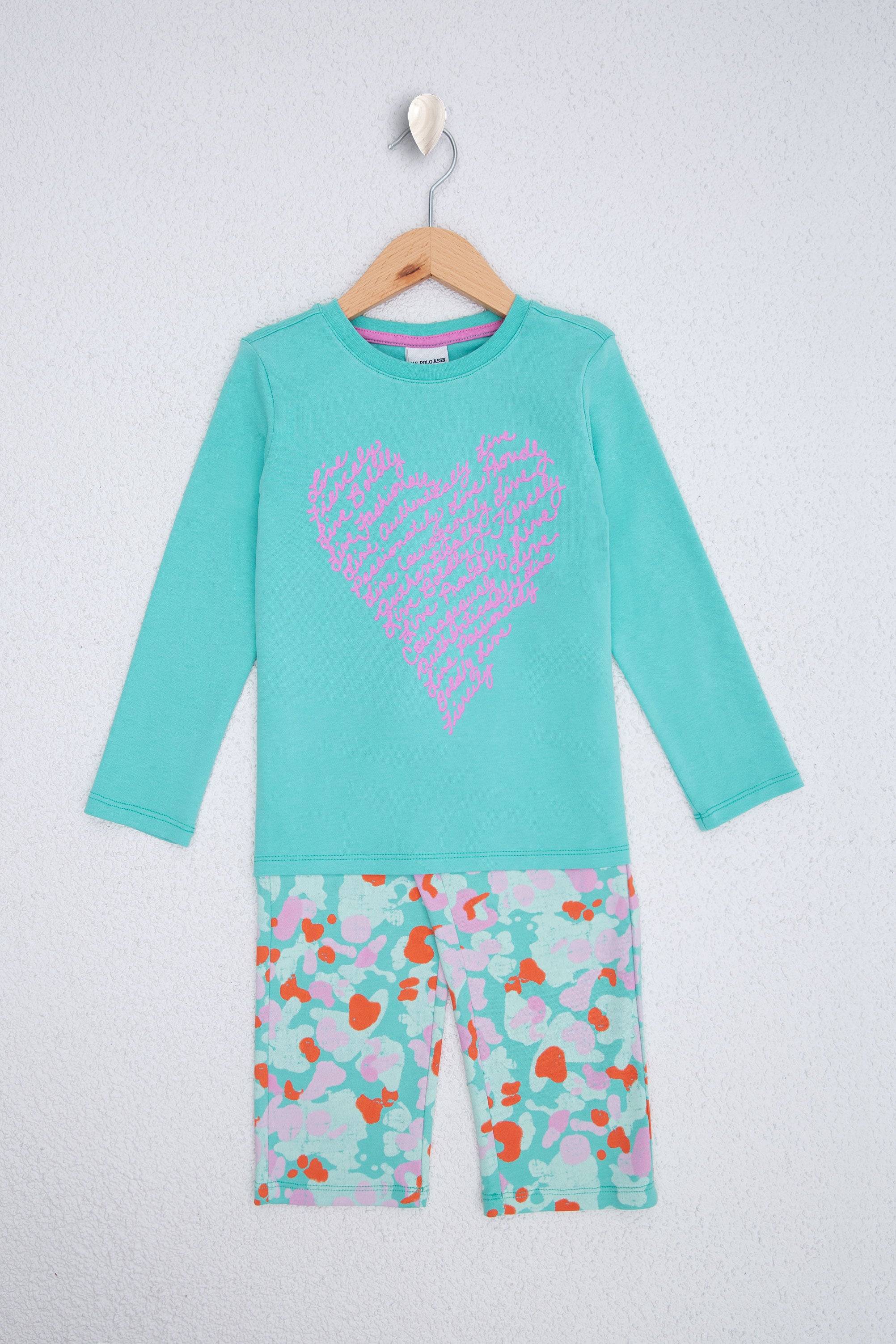 Kız Çocuk Yeşil Pijama