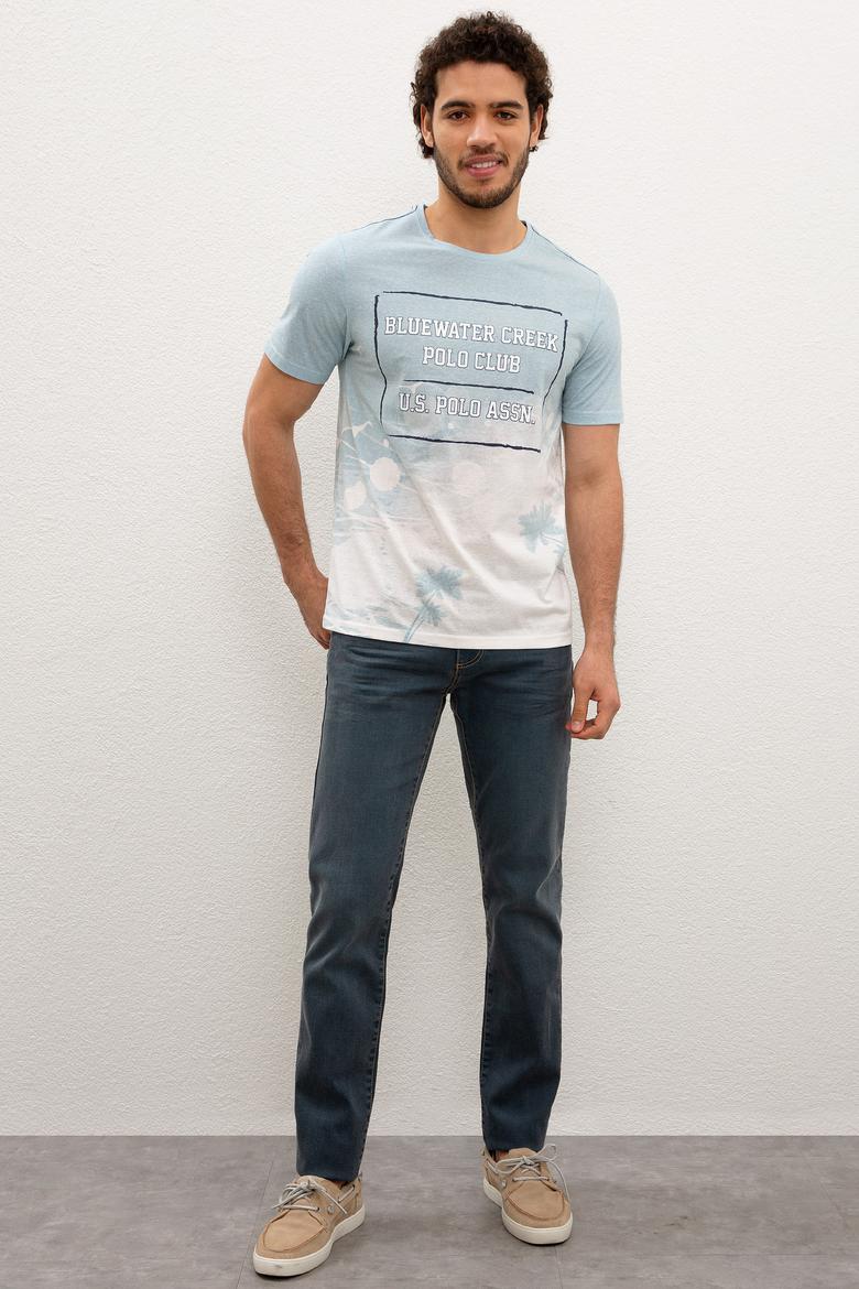 Erkek Açık Mavi Tişört - 50220459002