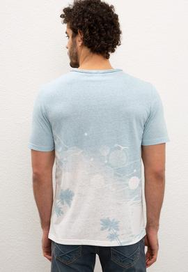 Erkek Açık Mavi Tişört - 50220459002
