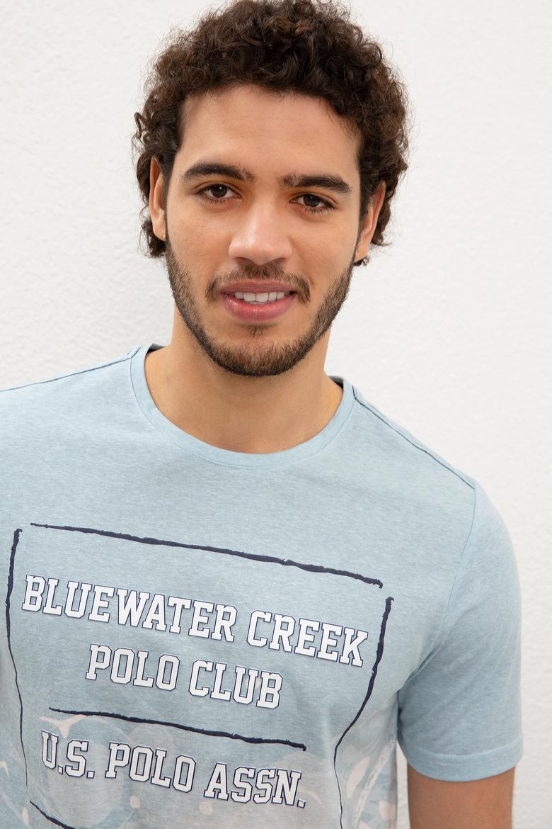 Erkek Açık Mavi Tişört - 50220459002