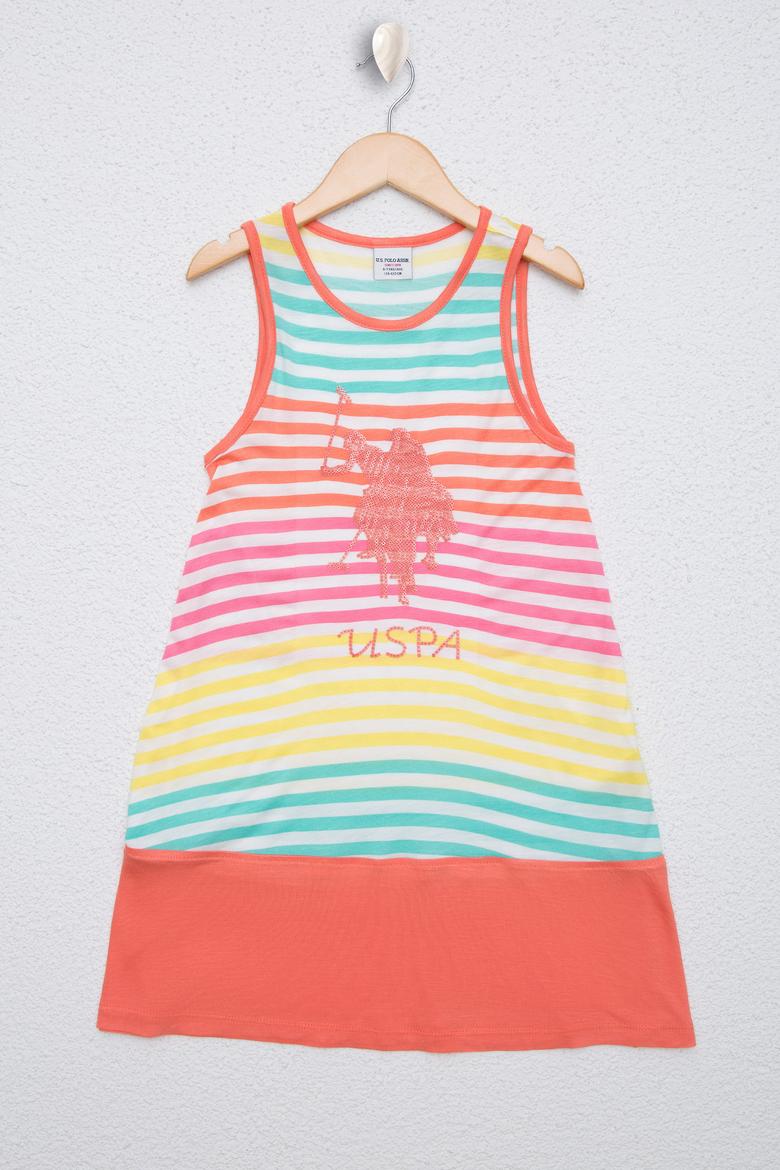 Kız Çocuk Somon Örme Elbise