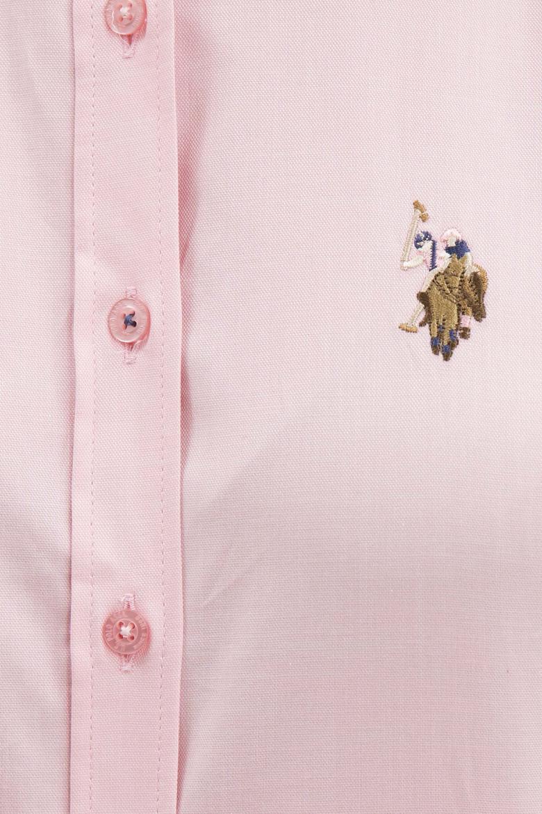 Kadın Pembe Uzun Kollu Basic Gömlek - 50219046070