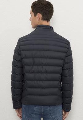 Erkek Lacivert Deri Ceket - 50215661004