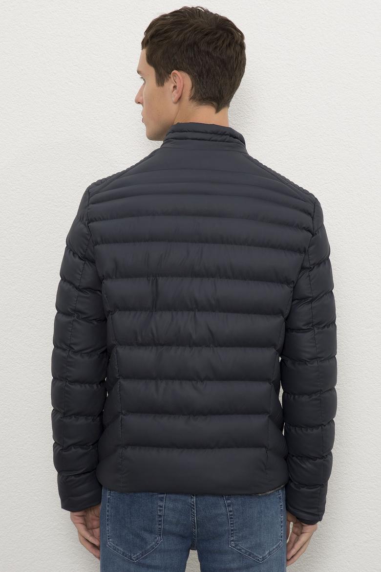 Erkek Lacivert Deri Ceket - 50215661004