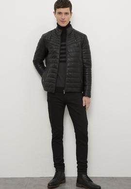 Erkek Siyah Deri Mont Kaban - 50215660003