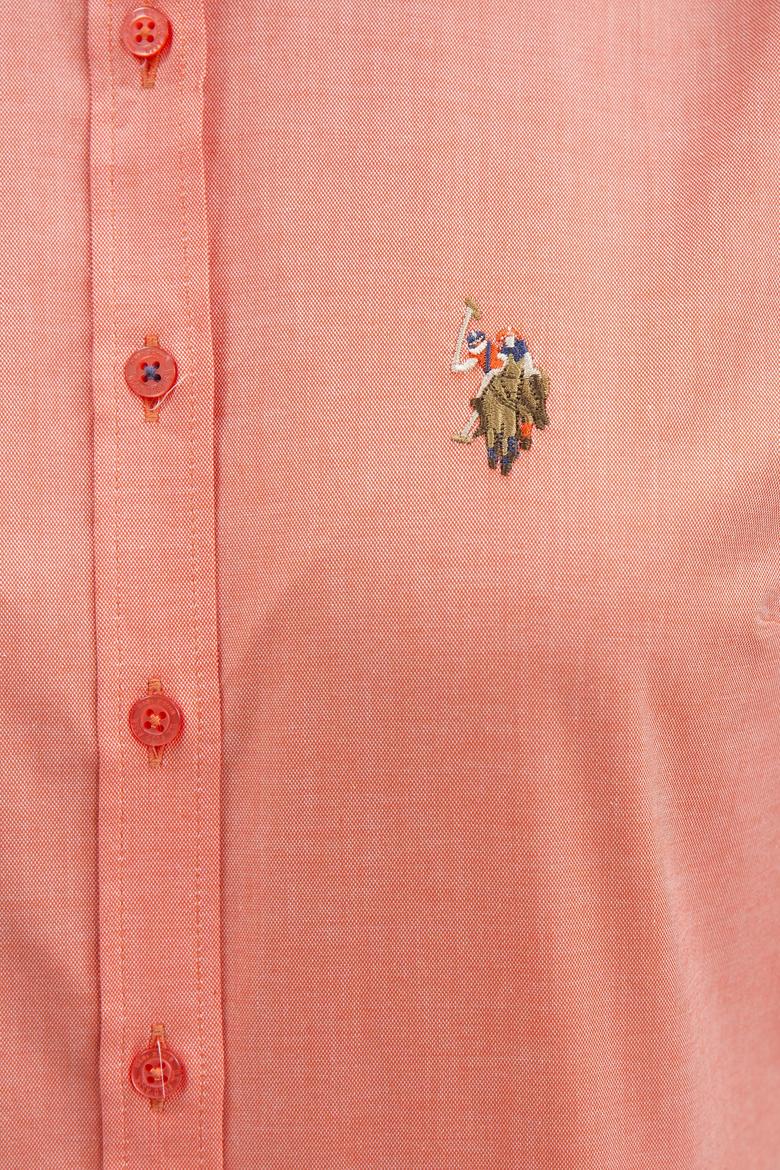 Kadın Nar Çiçeği Uzun Kollu Basic Gömlek - 50219046061