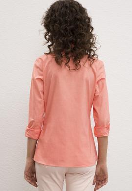 Kadın Nar Çiçeği Uzun Kollu Basic Gömlek - 50219046061