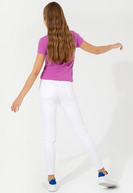 Kadın Beyaz Jean Pantolon - 50246894002