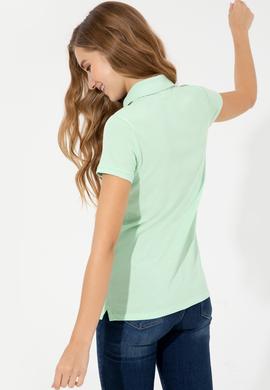Kadın Mint Basic Polo Yaka Tişört - 50246283112