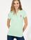 Kadın Mint Basic Polo Yaka Tişört