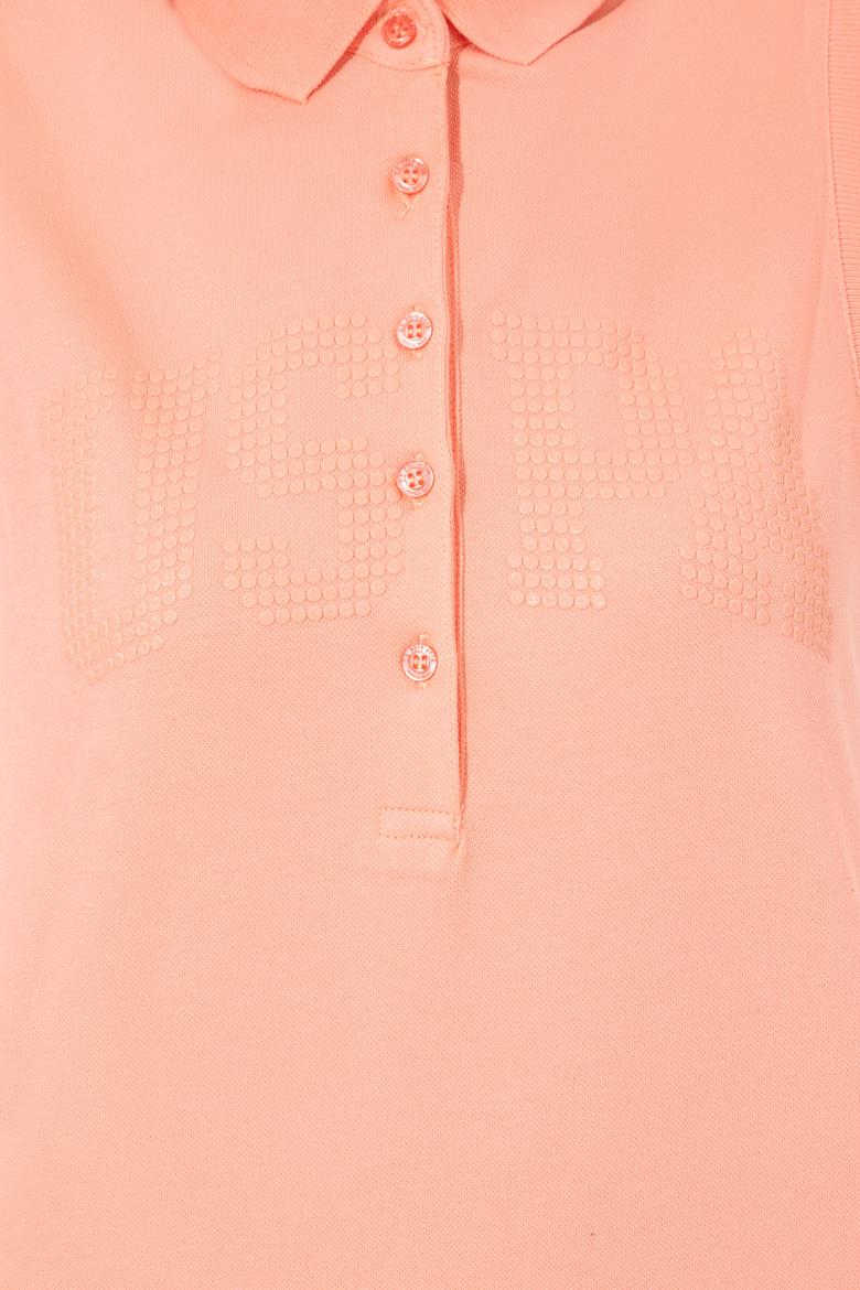 Kadın Somon Kolsuz Polo Yaka Tişört - 50248445014