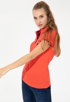 Kadın Kırmızı Polo Yaka Tişört - 50248984088