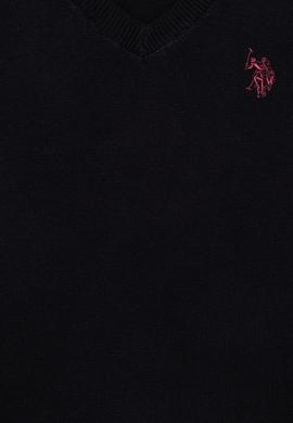 Erkek Çocuk Siyah V Yaka Triko Kazak - 50257649016