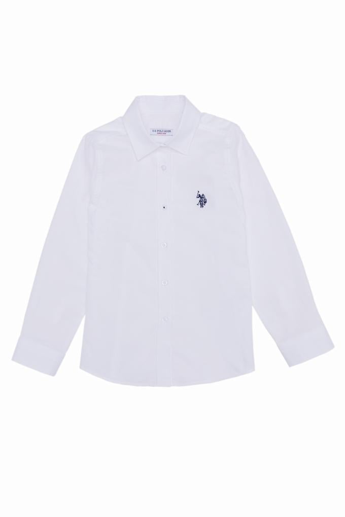Kız Çocuk Beyaz Uzun Kollu Gömlek