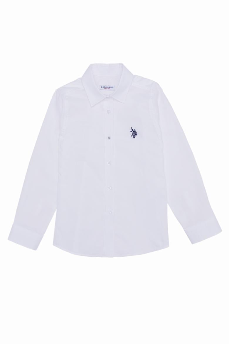 Kız Çocuk Beyaz Uzun Kollu Gömlek