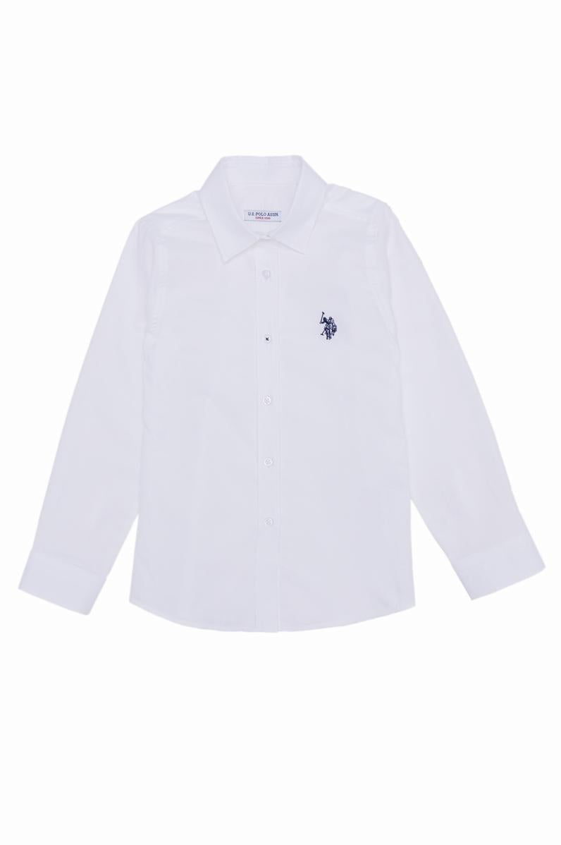 Kız Çocuk Beyaz Uzun Kollu Gömlek
