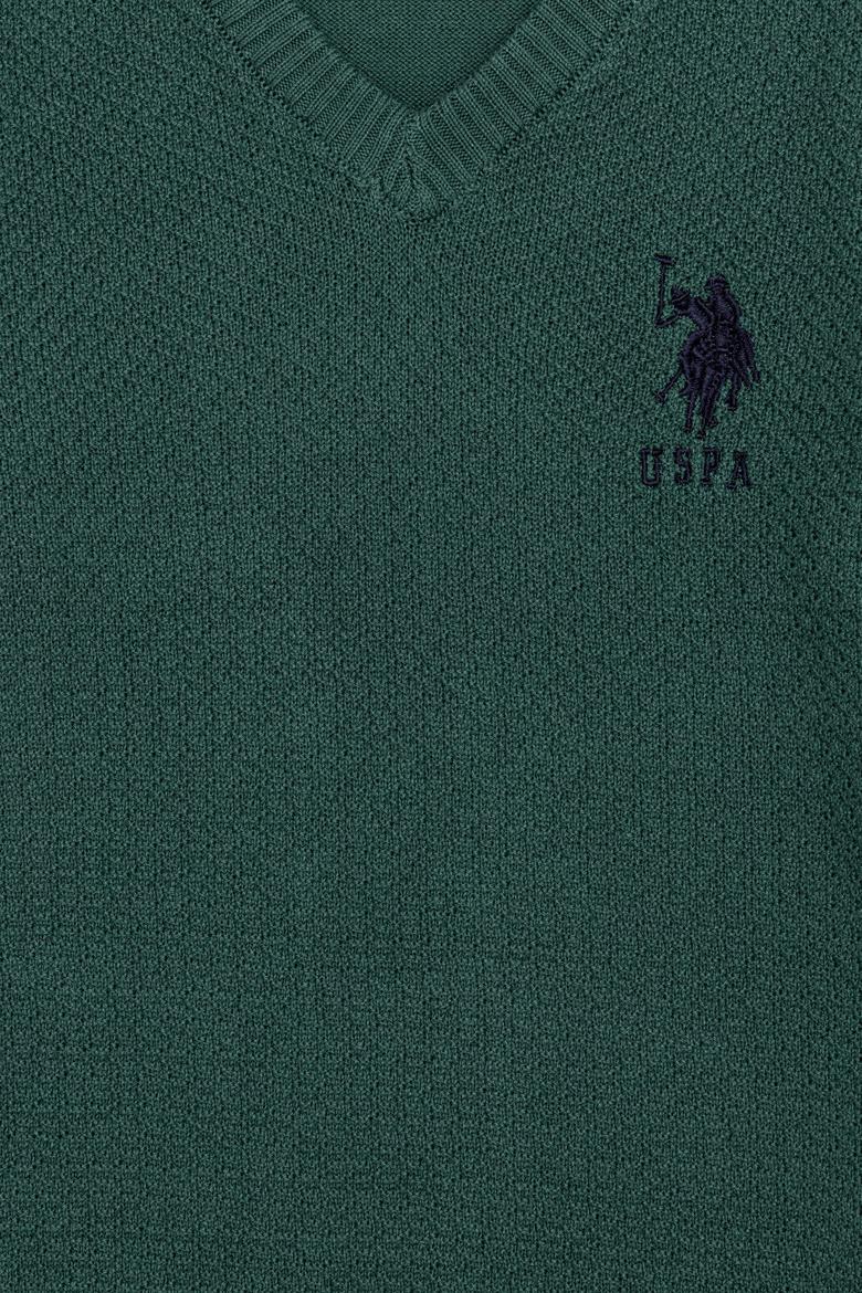 Erkek Çocuk Yeşil V Yaka Triko Kazak - 50257688065