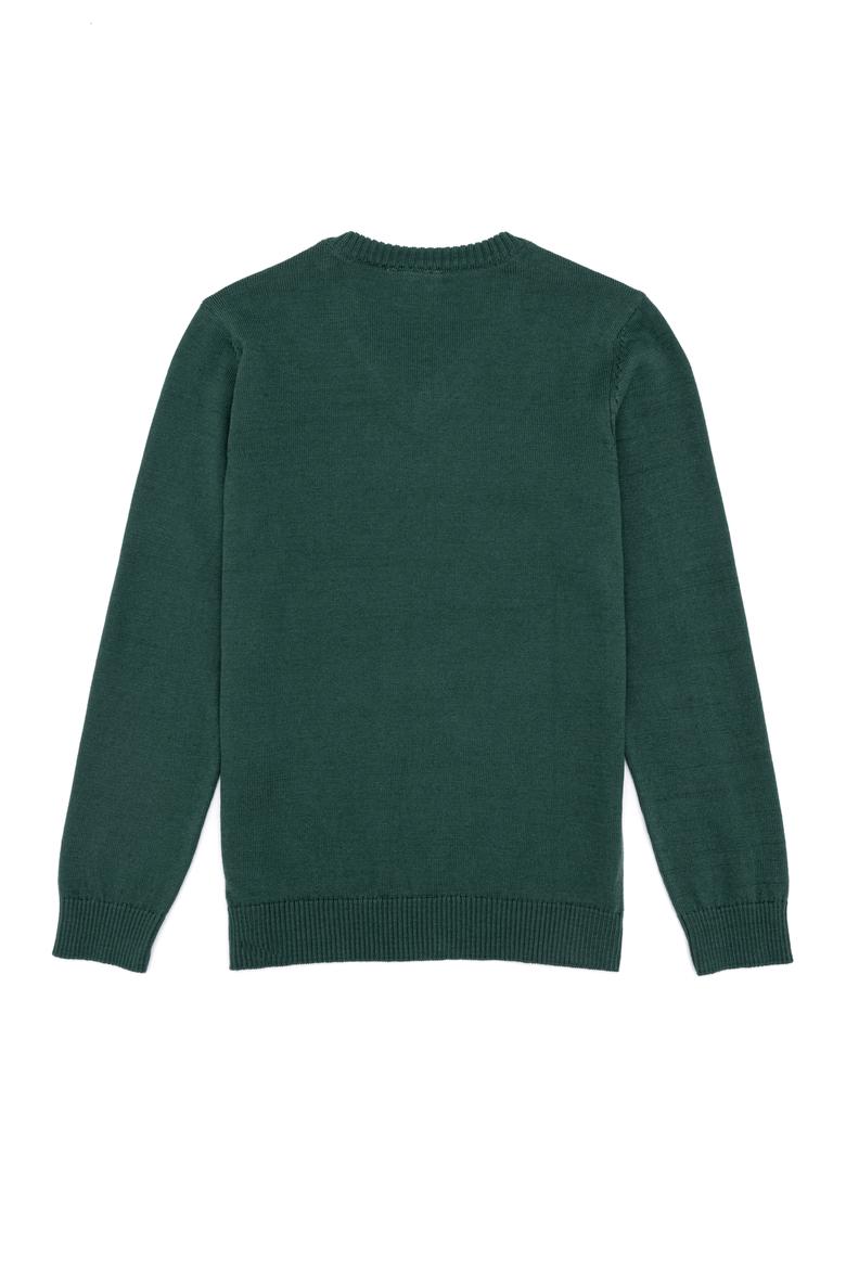 Erkek Çocuk Yeşil V Yaka Triko Kazak - 50257688065