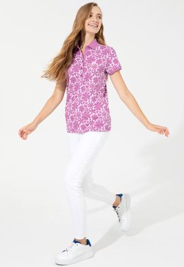 Kadın Manolya Polo Yaka Tişört - 50251907015