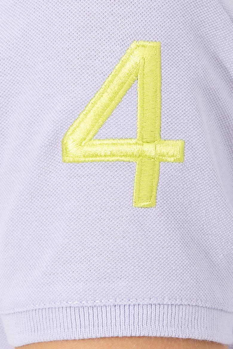 Kadın Lila Basic Polo Yaka Tişört - 50246283029