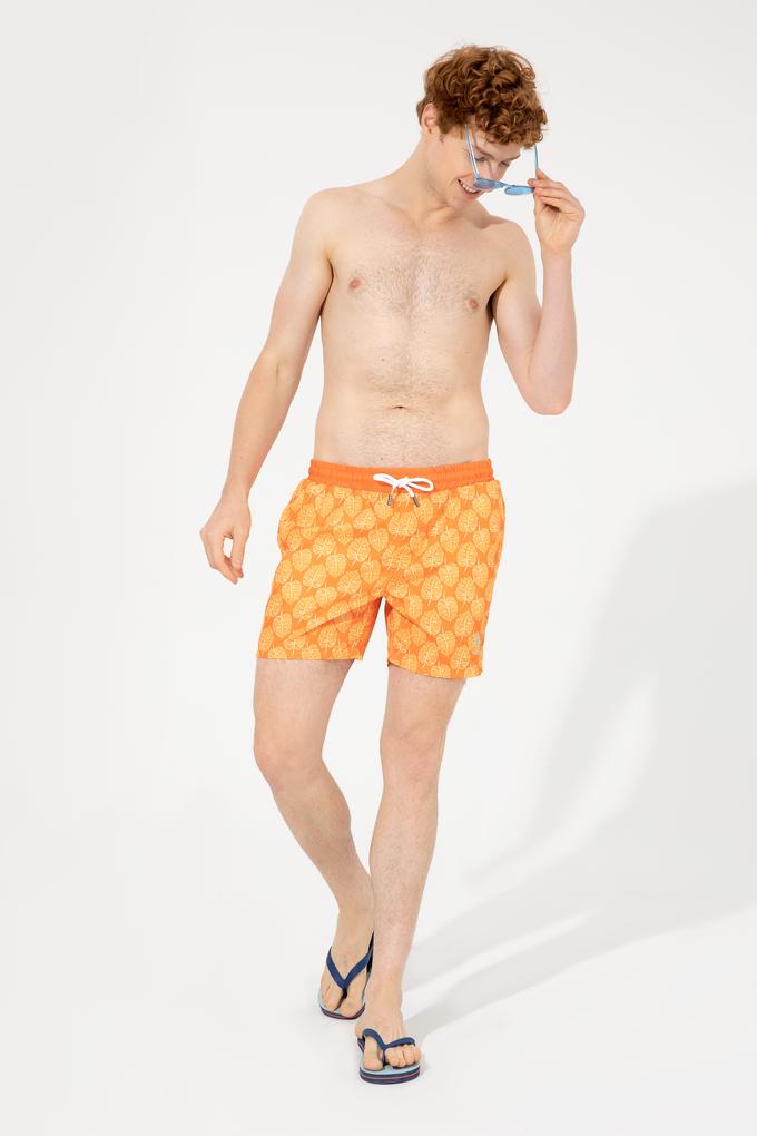 Erkek Turuncu Deniz Şortu