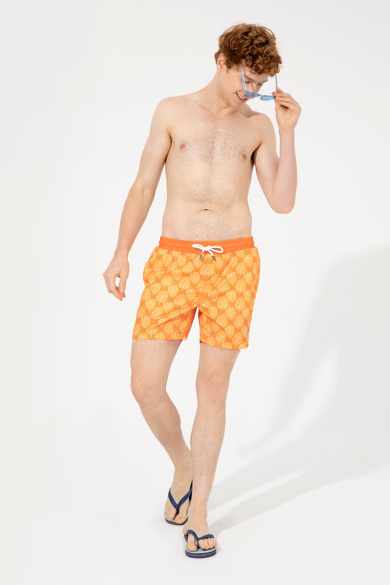 Erkek Turuncu Deniz Şortu