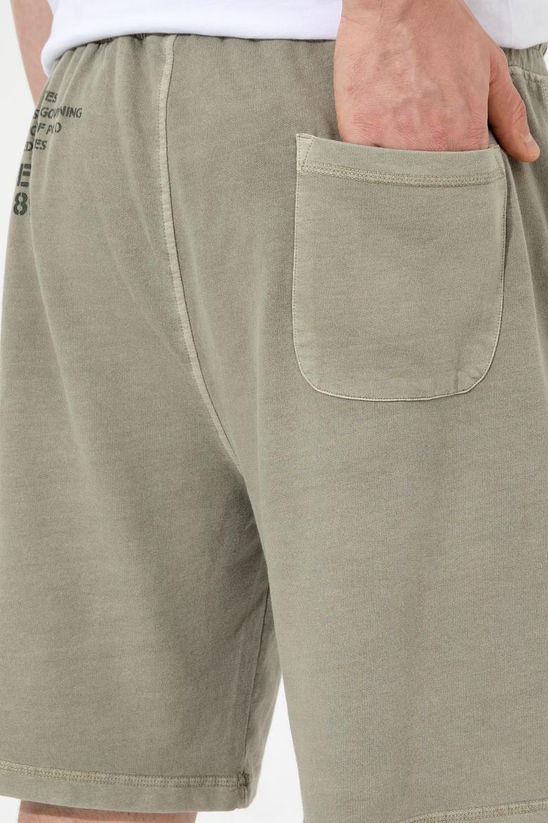 Erkek Haki Örme Şort - 50246582021
