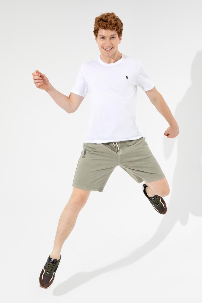 Erkek Haki Örme Şort