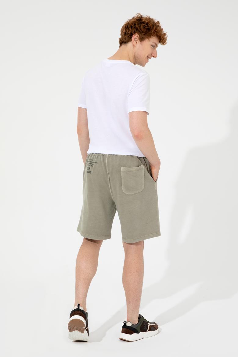 Erkek Haki Örme Şort - 50246582021