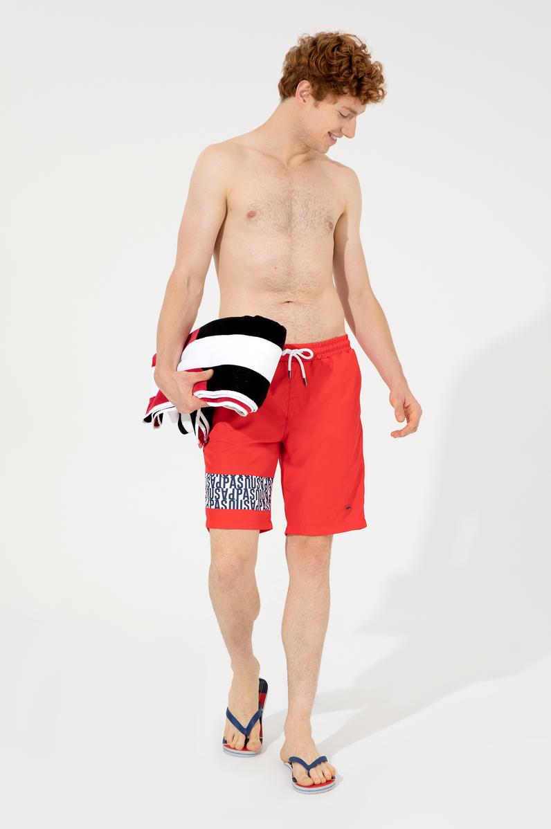 Erkek Kırmızı Deniz Şortu