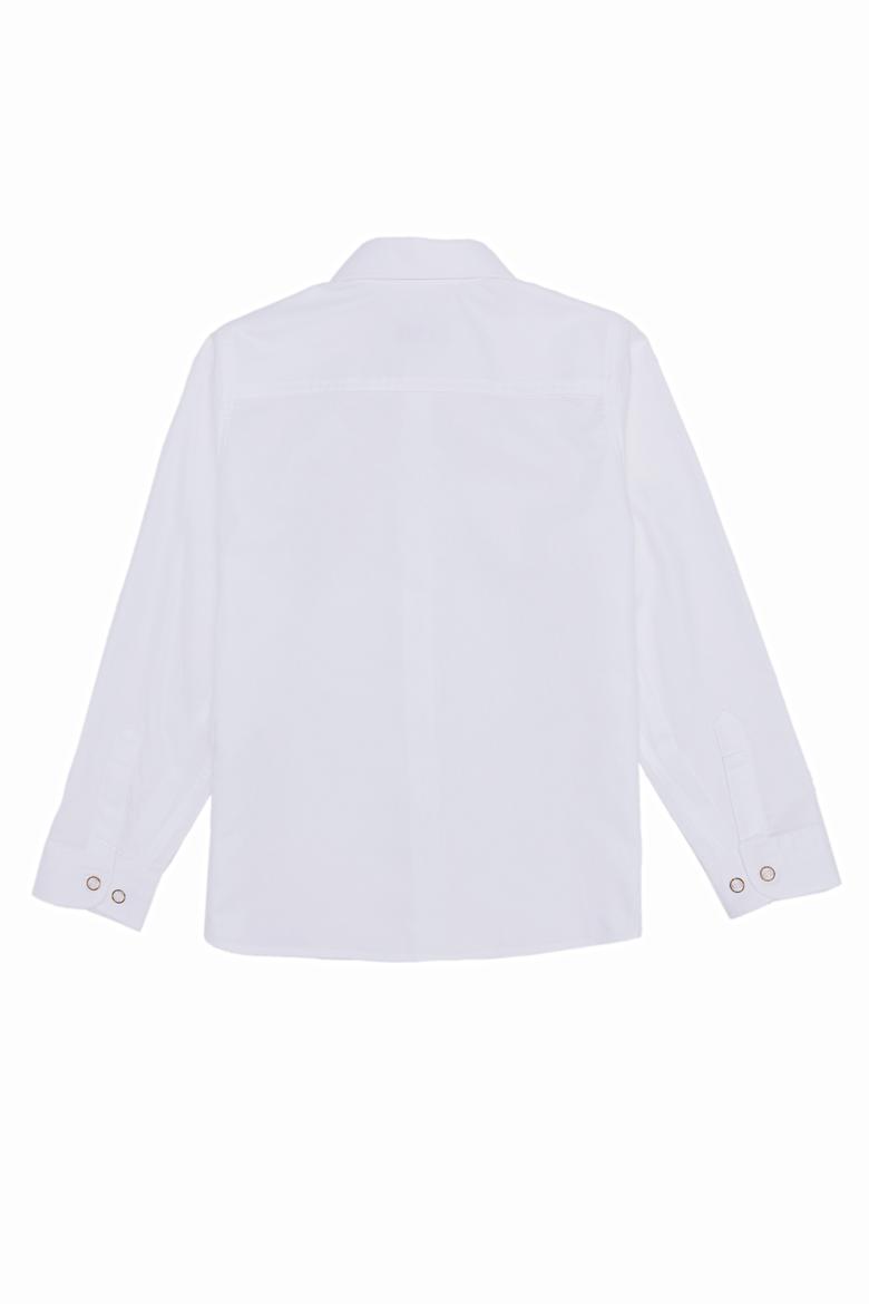 Erkek Çocuk Beyaz Uzun Kollu Basic Gömlek - 50254280001