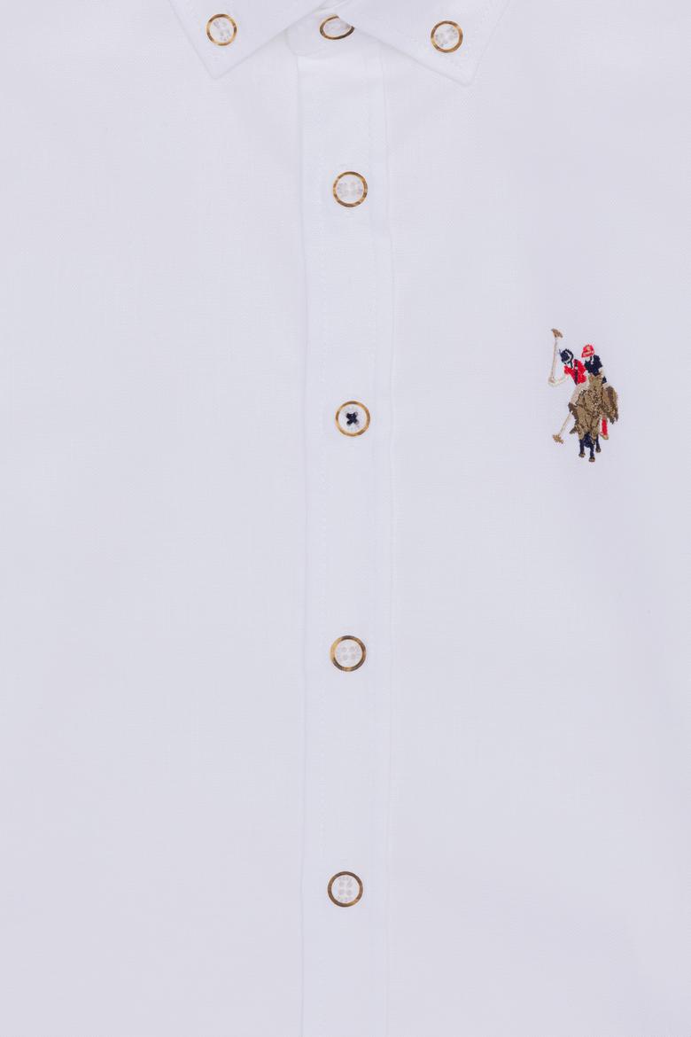 Erkek Çocuk Beyaz Uzun Kollu Basic Gömlek - 50254280001