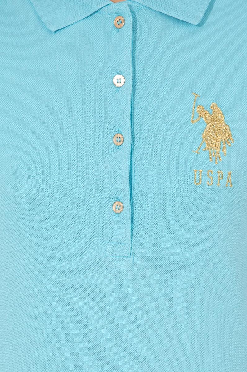 Kadın Turkuaz Basic Polo Yaka Tişört