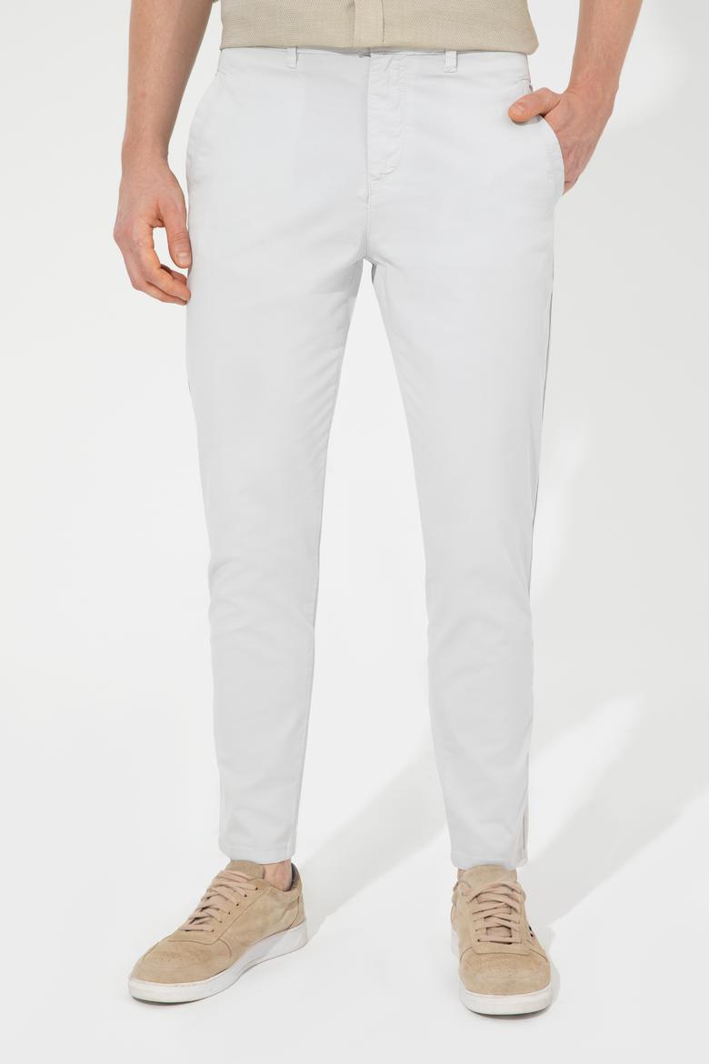 Erkek Açık Gri Kanvas Pantolon - 50246113005