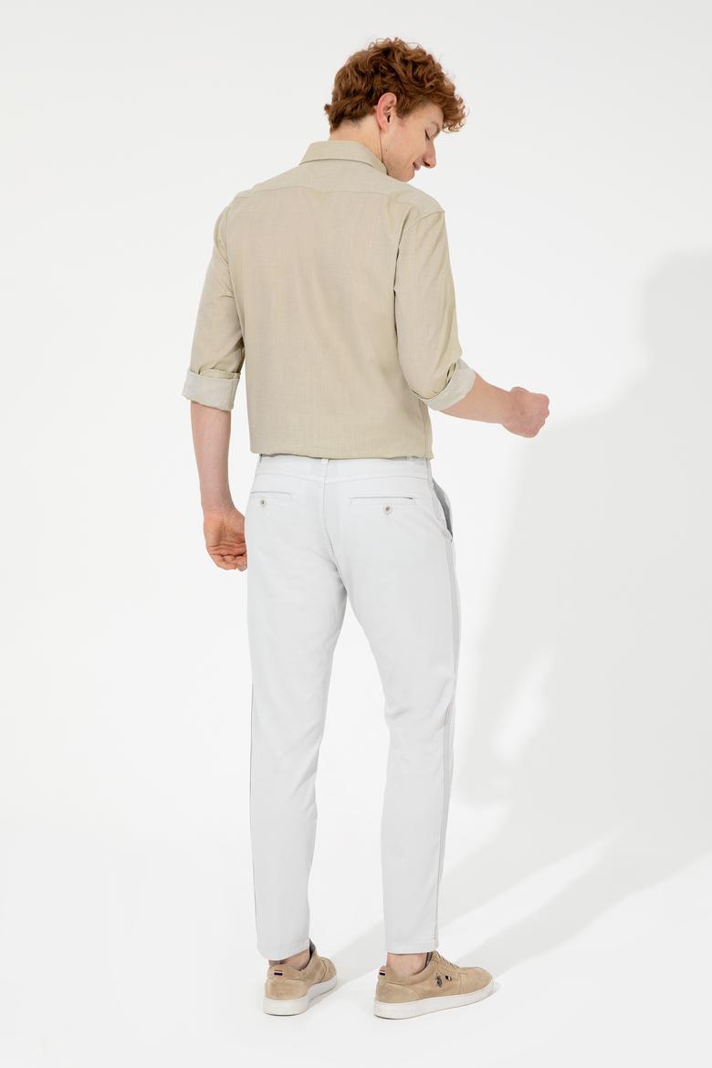 Erkek Açık Gri Kanvas Pantolon - 50246113005