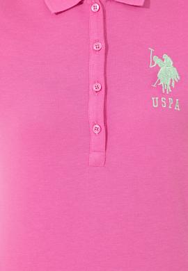 Kadın Pembe Basic Polo Yaka Tişört - 50246283074
