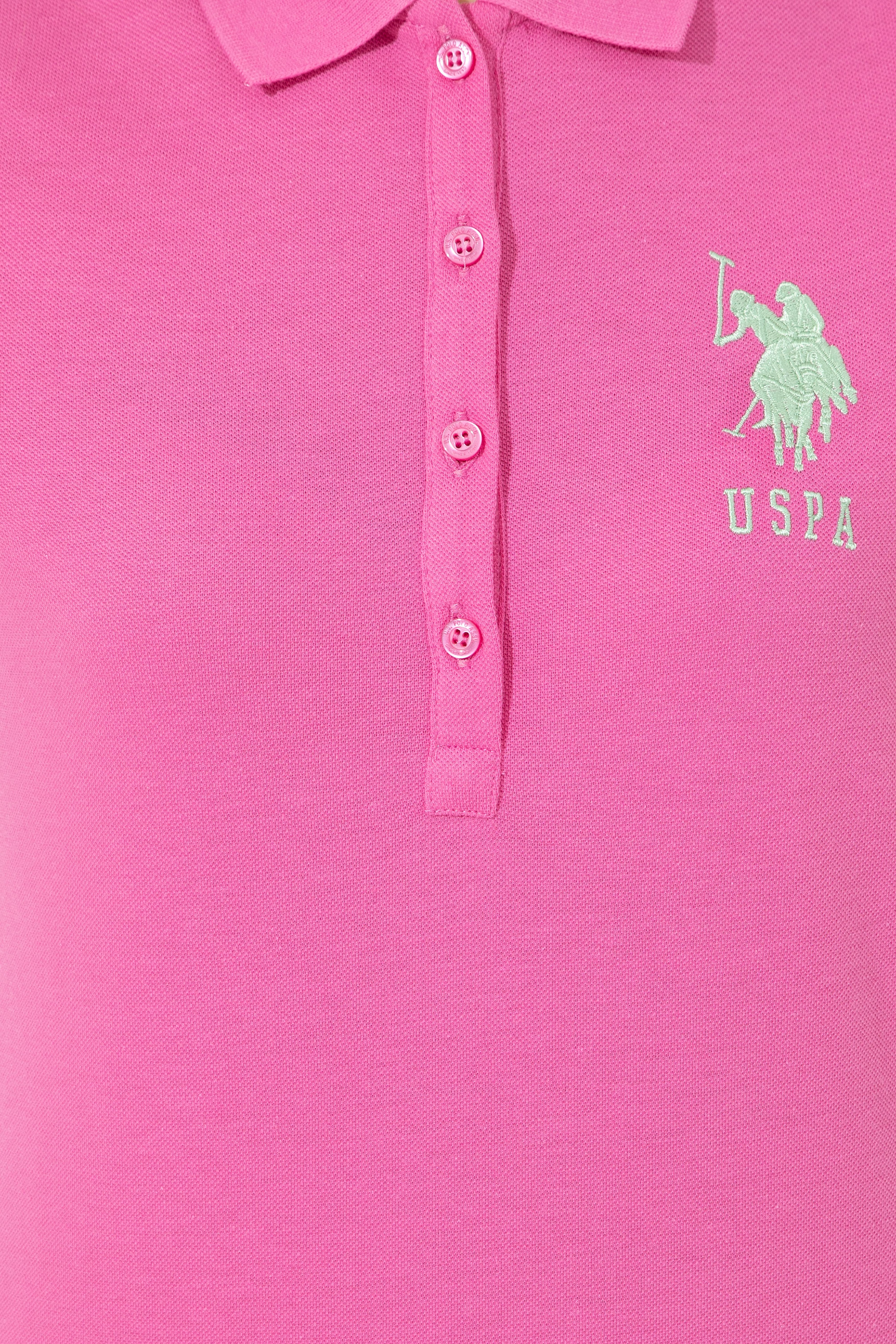 Kadın Pembe Basic Polo Yaka Tişört
