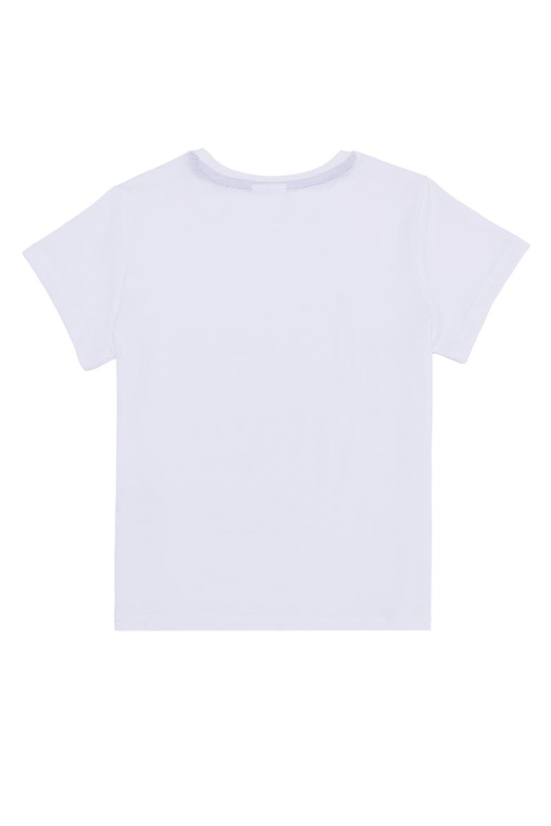 Çocuk Beyaz Bisiklet Yaka Tişört - 50253258004