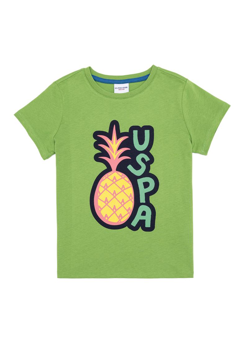 Çocuk Yeşil Bisiklet Yaka Tişört