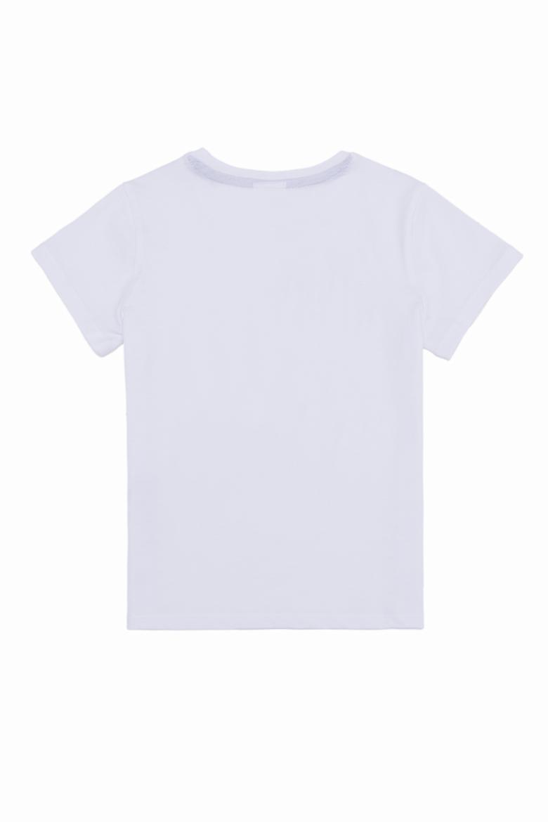 Erkek Çocuk Beyaz Bisiklet Yaka Tişört - 50254109002