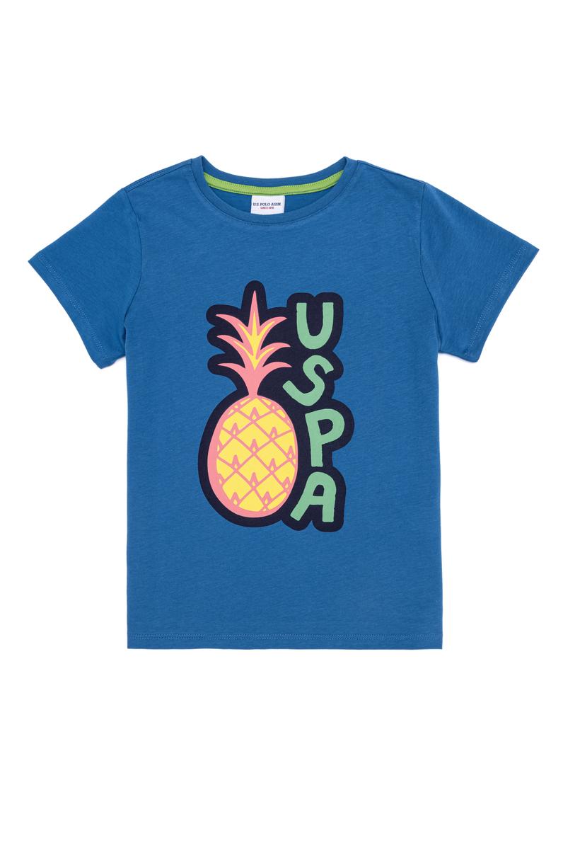 Erkek Çocuk Kobalt Mavisi Bisiklet Yaka Tişört