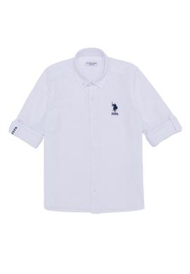 Erkek Çocuk Beyaz Uzun Kollu Basic Gömlek - 50254327039