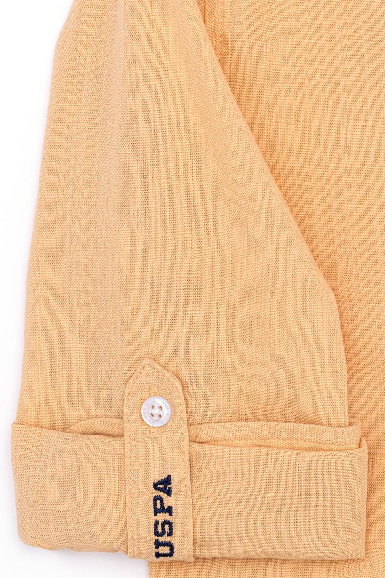 Erkek Çocuk Turuncu Uzun Kollu Basic Gömlek - 50254327094