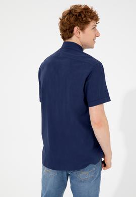 Erkek Lacivert Kısa Kollu Gömlek - 50254416023