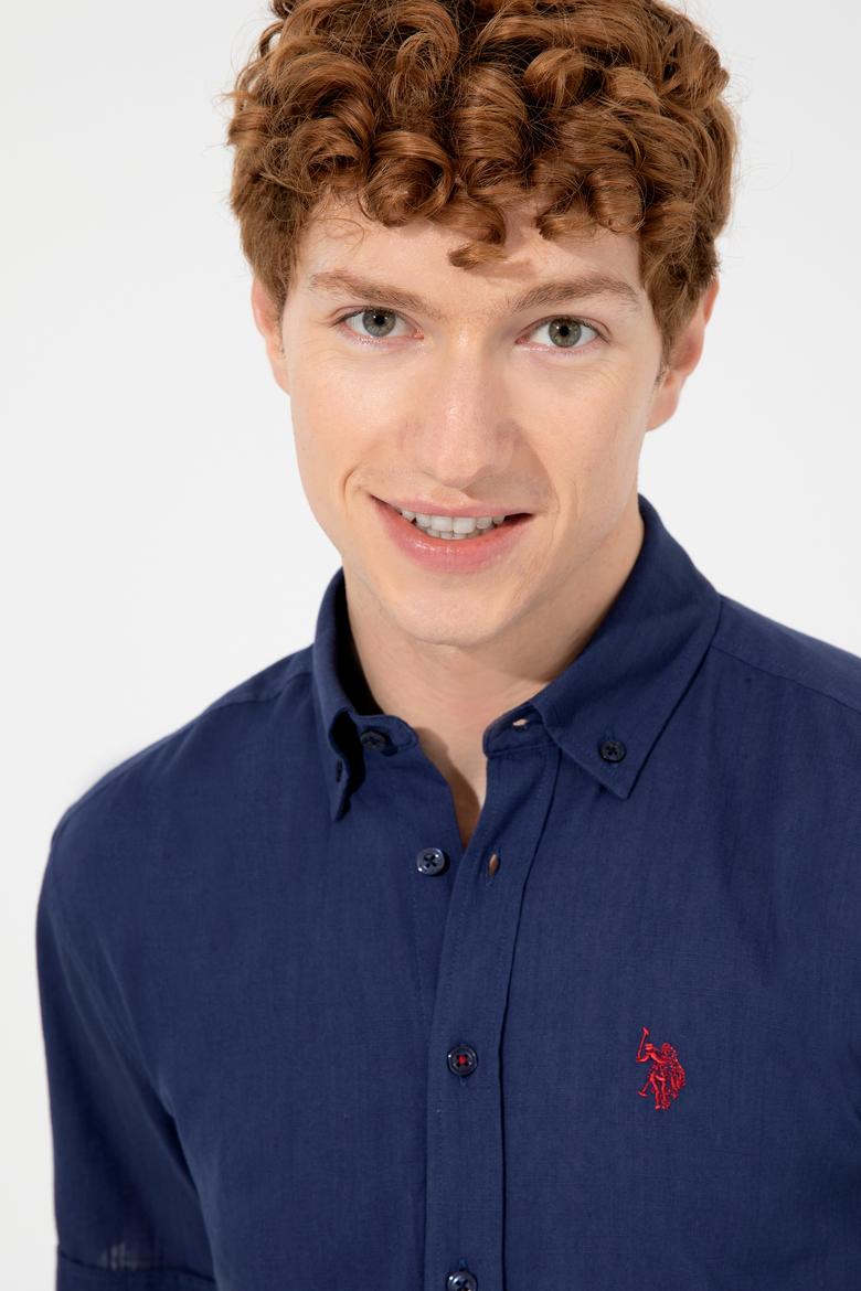 Erkek Lacivert Kısa Kollu Gömlek - 50254416023